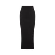 Zwarte Geribbelde Slim Fit Rok Jil Sander , Black , Dames