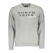 Grijze Crewneck Sweatshirt met Lange Mouwen North Sails , Gray , Heren