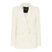 Klassieke Crème Blazer Dubbelrij Design Patrizia Pepe , Beige , Dames