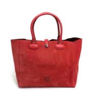 Pre-owned Leather handbags Loewe Pre-owned , Red , Dames