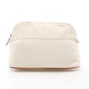 Pre-owned Canvas handbags Hermès Vintage , White , Dames