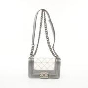 Pre-owned Leather chanel-bags Chanel Vintage , Gray , Dames