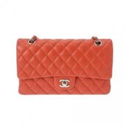 Pre-owned Leather chanel-bags Chanel Vintage , Orange , Dames