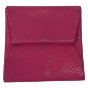 Pre-owned Leather wallets Hermès Vintage , Pink , Dames