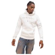 Omega Hoodie Heren Gebroken Wit/Bruin Quotrell , White , Heren