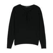 Zwarte Sweatshirt Aw24 Damesmode Federica Tosi , Black , Dames