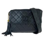 Pre-owned Leather crossbody-bags Chanel Vintage , Black , Dames