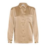 Oversize Shirt Bluser Dune Saint Tropez , Beige , Dames