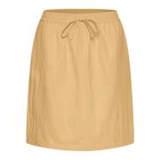 Elastische Taille Rok Croissant Saint Tropez , Beige , Dames