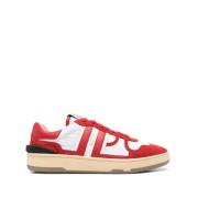 Rood Wit Sneakers Multi-Panel Design Lanvin , Red , Heren