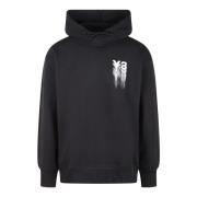 Grafische hoodie met logoprint Y-3 , Black , Heren