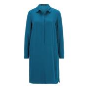 Knoopsluiting Jurk Betty Barclay , Blue , Dames