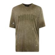 Casual Katoenen T-Shirt Dsquared2 , Green , Heren