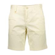 Beige Bermuda Shorts Slim Fit Cotton Hugo Boss , Beige , Heren