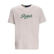 Grijze Logo Print Katoenen T-shirt Ralph Lauren , Gray , Heren