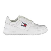 Sportieve Veterschoenen met Logo Print Tommy Hilfiger , White , Dames