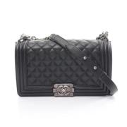 Pre-owned Leather chanel-bags Chanel Vintage , Black , Dames