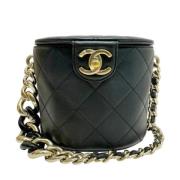 Pre-owned Leather chanel-bags Chanel Vintage , Black , Dames