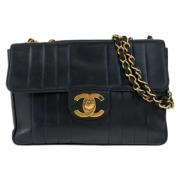 Pre-owned Leather crossbody-bags Chanel Vintage , Black , Dames