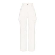 Milk Side Cut Jeans Maison Margiela , White , Dames