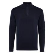 Turtle Zip Sweater Donkerblauw Genti , Blue , Heren