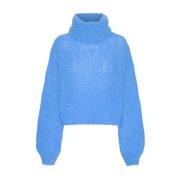 Beige Alpaca Roll Neck Sweater American Dreams , Blue , Dames