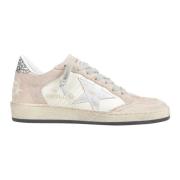 Glitter Hiel Suède Ster Schoenen Golden Goose , Beige , Dames