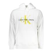 Hoodie Wit Lange Mouw Calvin Klein , White , Heren