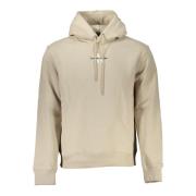 Beige hoodie met borduursel Calvin Klein , Beige , Heren