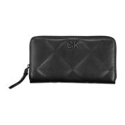 Damesportemonnee Zwart Rfid Ritssluiting Calvin Klein , Black , Dames