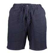 Blauwe Bermuda Shorts Slim Fit Katoen North Sails , Blue , Heren