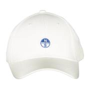 Witte Pet met Klep en Logo North Sails , White , Heren