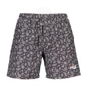 Heren Zwemboxer Seoul AOP Fila , Black , Heren