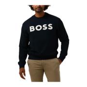 Heren Sweater Webasiccrew Donkerblauw Hugo Boss , Blue , Heren