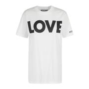 Casual Katoenen T-shirt Moschino , White , Dames