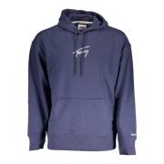 Blauwe hoodie met borduursel en logo Tommy Hilfiger , Blue , Heren