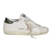 Sterren Hiel Leren Sneakers Golden Goose , White , Dames