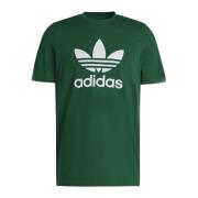 Klassiek Trefoil Logo T-shirt Adidas Originals , Green , Heren