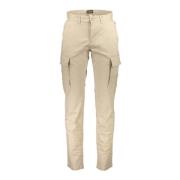 Beige Herenbroek 4 Zakken Rits Napapijri , Beige , Heren