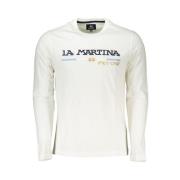 Geborduurd Wit T-shirt La Martina , White , Heren