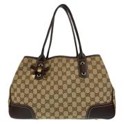 Pre-owned Canvas gucci-bags Gucci Vintage , Beige , Dames