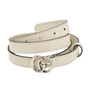 Pre-owned Leather belts Gucci Vintage , White , Dames