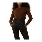 Gebreide Pullover Trui My Essential Wardrobe , Brown , Dames