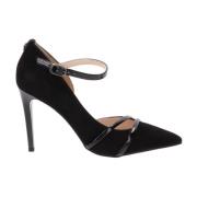 Leren Hoge Hakken Schoenen voor Vrouwen Nerogiardini , Black , Dames