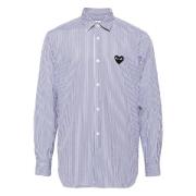 Gestreept Zwart Hart Langarmshirt Comme des Garçons Play , Blue , Dame...