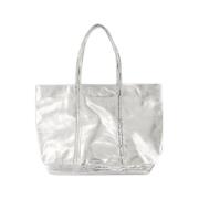 Paillet Shopper Tas - Leer - Zilver Vanessa Bruno , Gray , Dames