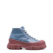 Leren Hoge Enkelsneakers Sofie D'hoore , Blue , Dames