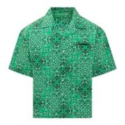 Groene Shirt met Logodetail Garment Workshop , Green , Heren