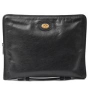 Pre-owned Leather clutches Gucci Vintage , Black , Heren