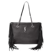 Pre-owned Leather shoulder-bags Yves Saint Laurent Vintage , Black , D...